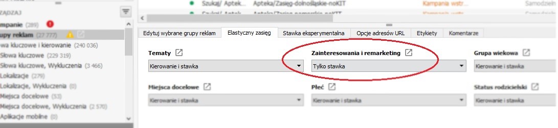 rys. 5 elastyczny zasięg edytorAdWords