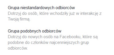 Zaawansowane opcje reklamowe na Facebooku. rys.4