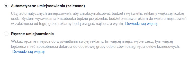 Zaawansowane opcje reklamowe na Facebooku. rys.5